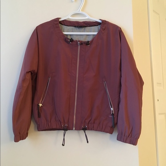 NWT Athleta Bomber Jacket Crushed Berry XXS - Picture 4 of 5